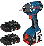 BOSCH(ボッシュ) GDR18V-LISJ バッテリー インパクトドライバー  18V/2.6AHバッテリー1個+18V/1.3Ahバッテリー2個 合計3個付セット