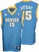 Carmelo Anthony Denver Nuggets Blue Youth Replica Adidas NBA Jersey