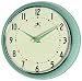Infinity Instruments Retro Round Metal Wall Clock, Green Infinity Instruments Retro Round Metal Wall Clock, Green