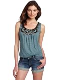 Democracy Womens Shirred Neck Tank Top