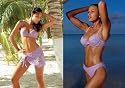 BEACH TIME PUSH UP BIKINI FLIEDER H&Auml;KEL-LOOK