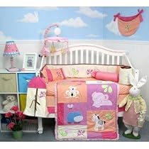 New Day At Zoo Baby Crib Nursery Bedding Set 10pcs