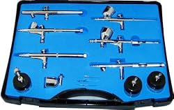 Master G65 Studio Airbrush Set with 6 Different Airbrush Models