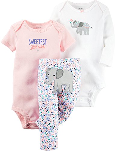 Carter's Baby Girls' 3 Piece Elephant Set (Baby)