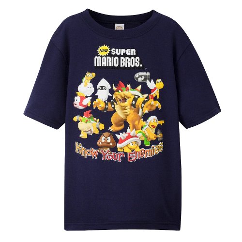 Boys' Wii Enemies Graphic Tee - Navy