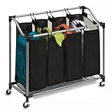 Honey-Can-Do SRT-01682 Deluxe Quad Laundry Sorter with Polyester Bags