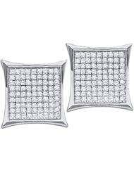 0.10CT DIAMOND MICRO PAVE EARRINGS