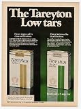 1977 Tareyton Low Tars Lights & Menthol Cigarette Print Ad (6098)