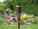 6 St&uuml;ck Bambus Gartenfackeln 85ml / 122,5cm