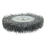 uxcell ワイヤーブラシホイール 外径100mm スチール 金属 研磨用 グレー シルバートーン ラウンド