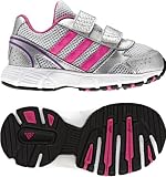adidas HyperRun 5 US CF Running Shoe (Infant/Toddler),Light Grey/Intense Pink/Metallic Silver,9 M US Toddler