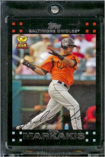 2007 Topps #113 Nick Markakis Baltimore Orioles Baseball Card - Mint Condition - Shipped in Protective Display Case!
