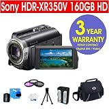 Sony HDR-XR350V 160GB HD Handycam¨ Camcorder + Multi-Coated Glass UV Filter + Multi-Coated Glass Polarizer Filter + Deluxe Padded Camcorder Bag + + 6 Piece Accessory Kit + 3 Year Warranty Repair Contract