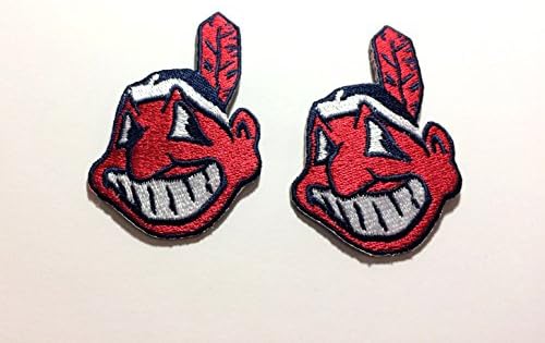 2 Cleveland Indians Embroidered Iron on Patch MLB