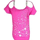 Pink Stars Jr Plus Size Short Sleeve Shirt