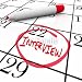 Wallmonkeys Peel and Stick Wall Decals - Interview Day Circled on Calendar - Meet New Employer - Removable Graphic