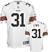 Jamal Lewis Jersey: Reebok Authentic White #31 Cleveland Browns Jersey - 56