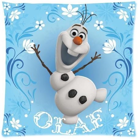 Custom Cartoon Frozen Cute Olaf Two Sides Printed for 18*18 Inch Zippered Cushion Case Cover