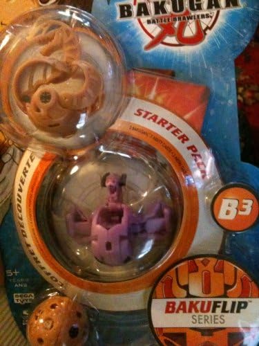 Bakugan Bakuflip Starter 3 Pack Abis Omega, Light Purple Bronte Beige Mystery