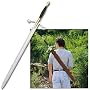 Scottish Claymore Sword w/ Leather Shoulder Sheath
