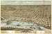 Bird's eye view of the city of Memphis, Tennessee 1870., large historic panoramic map reprint measured in inches 55x36