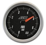 AEM 30-5134MB Black Face Analog Fuel Pressure Metric Gauge