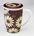 Trend Tea Mug with Lid/Tea Coaster - Flower