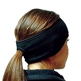 Majestic Mart Women's Ponytail Headband Black Suitable for Running, Riding, Cycling, Walking, Excercise, Make Up or General Use
