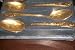 Wm. Rogers & Co. Gold Plated President Commerative Spoon Set of 3 in Display Box: William Harrison, John Quincy Adams, Martin Van Buren
