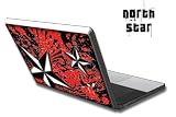 Apple Macbook 13 Skin Decal Sticker with E Shock impact protection - Northstar Red
