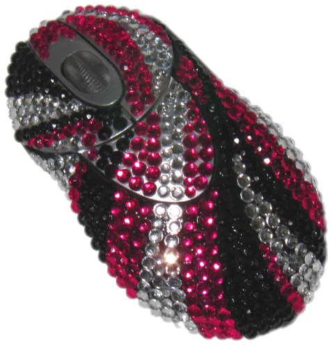 StyleSynch Bling Rhinestone Wireless Computer Mouse in Mod Whorl
