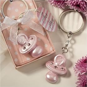 Baby Pink Pacifier Keychain Favor (Set of 36) - Wedding Favors