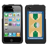 iPhone 4 4S Minnesota Timberwolves NBA Black Superior Snap on Hard Cover