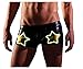 Raveware Lingerie Men's Black Lame Trunk with Light Up Stars