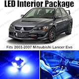 Blue LED Lights Interior Package for Lancer Evo 8 9 (7 Pieces) 