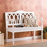 White Granbury Bench (White) (36"H x 40"W x 18.75"D)