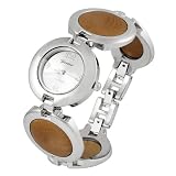 Geneva Platinum Round Link Bracelet Watch