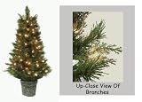 48 Pre-Lit Potted Cedar Pine Artificial Tree - 150 Clear Lights #LCP-300-48
