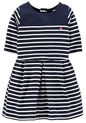 Girls Applique Cotton/Jersey/Knit Striped Print  Dress