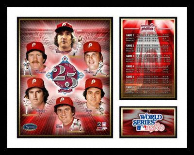 Buy Philadelphia Phillies - 1980 World Series Champions Framed Milestone Collage by All About Autographs