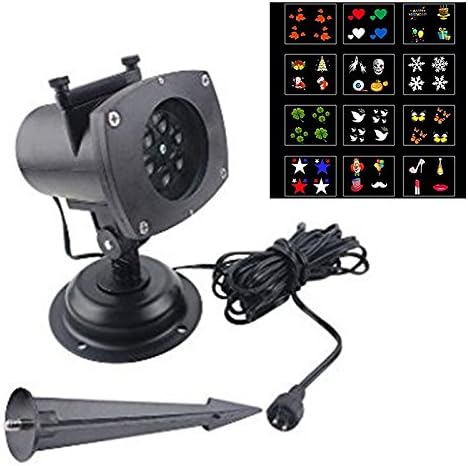 xlp Projector 12 Replaceable Lens Patterns Night Wedding Christmas Decoration Lamp Auto Moving Plug-in Fairy Light