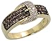 14k Gold Belt Ring, w/ 0.50 Carat White & title=