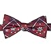 KissTies Pre Tied Bow Tie Snowflakes Red Plaid Necktie + Gift Box