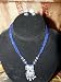 3p Lakh Kundan Blues Necklace Jewelry Set Belly Dance