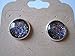 Summerfield Collection Silver-tone Glitter Glass Galaxy 12mm Stud Earrings Blue Purple Teal
