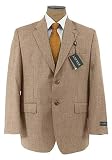 Review Ralph Lauren  / Ralph Lauren Mens Single Breasted 2 Button Brown Wool Cashmere Suit - Size 44R
