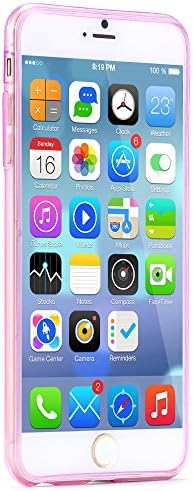 Iphone 6 Plus Case - Extra Super Thin Flexible Clear Cover Rubber Skin, Zero Dust-attraction for Iphone 6 Plus, Soft Silicone Case Cover Fit for Iphone 6 5.5inch, Durable Bumper Case Cover Pink