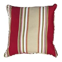 Classic Slipcovers Printed Classic Stripe Canvas Pillow, Red