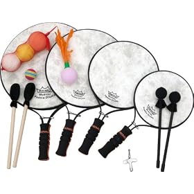 Remo Paddle Drums 8, 10, 12 & 14 Set W/ 4 Balls