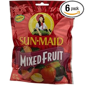 Sun Maid Mixed Fruit, 7-Ounce Pouches (Pack of 6)